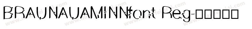 BRAUNAUAMINNfont Reg字体转换